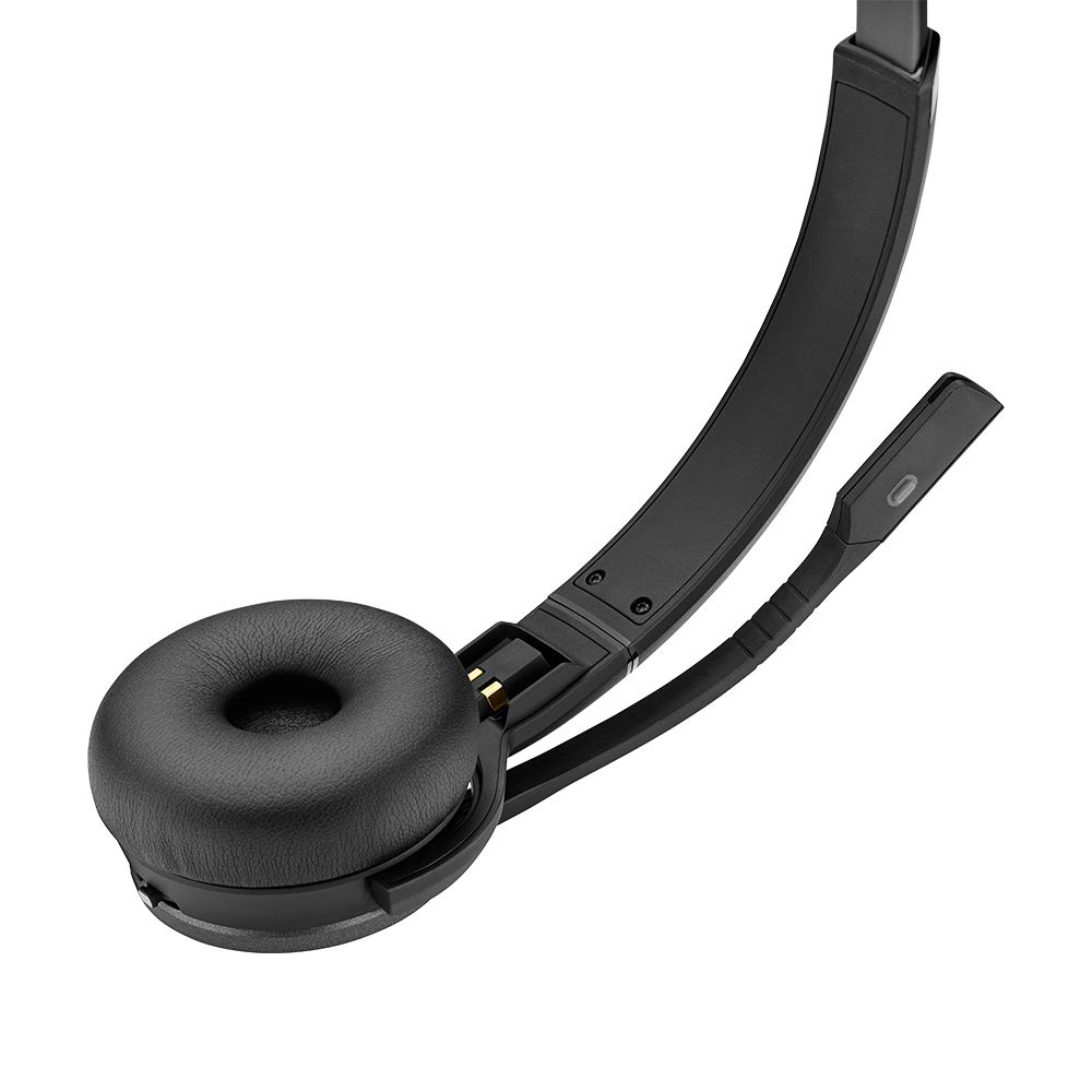 SENNHEISER SDW 5035 Monaural Black 506596 Wireless Dect Headset for Desk Phone Softphone/PC Connections Dual Microphone Ultra Noise Cancelling - Single-Sided 