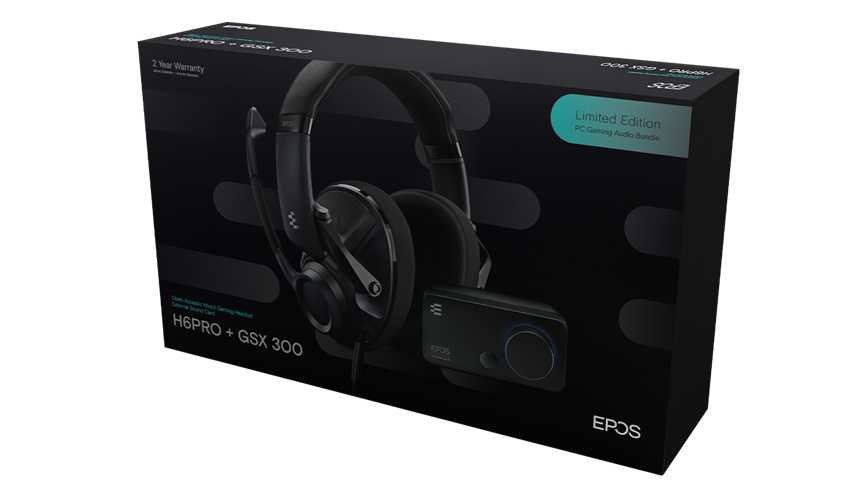 EPOS H6Pro Open Acoustic Gaming Headset (Green)  GSX 300, Gaming Dac External Sound Card with 7:1 Surround, High Resolution Audio EQ pres